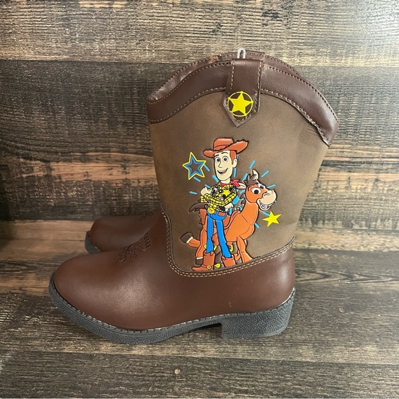 NWT Little Kid Toy Story Cowboy Boots Woody And Bullseye Size 10 - Picture 3 of 8